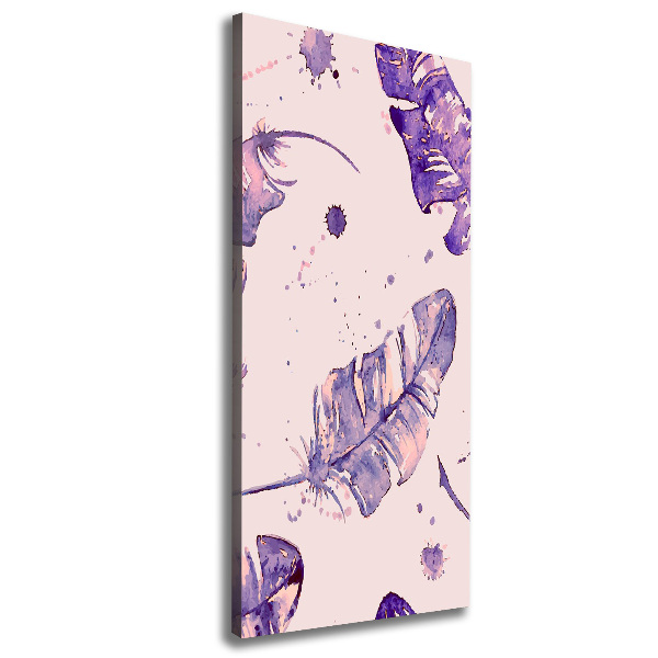 Quadro foto su tela verticale Piume