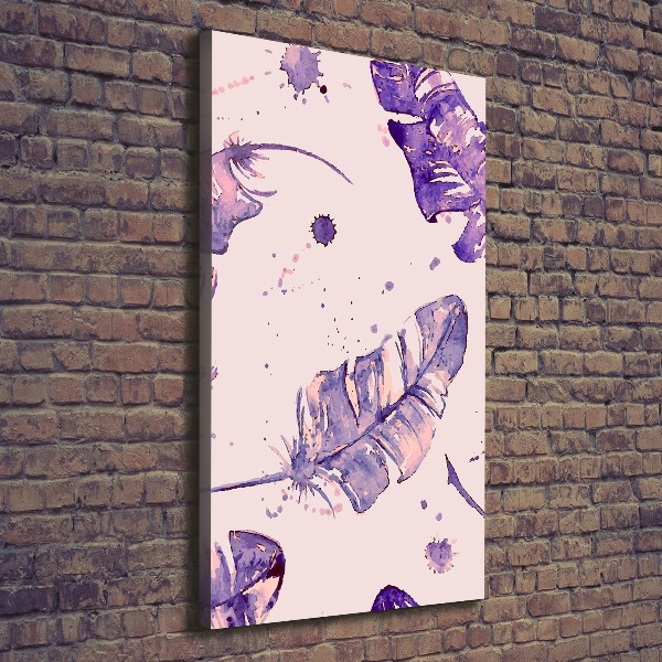 Quadro foto su tela verticale Piume