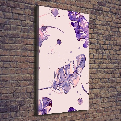 Quadro foto su tela verticale Piume