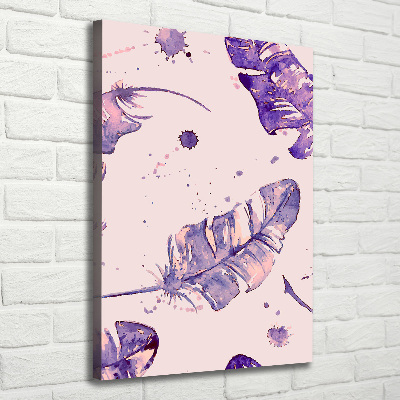 Quadro foto su tela verticale Piume