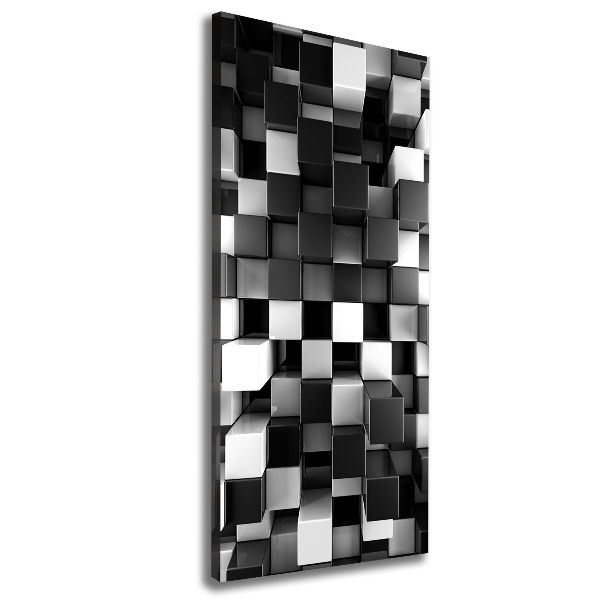 Quadro su tela canvas verticale Astrazione cubica
