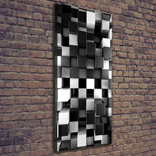 Quadro su tela canvas verticale Astrazione cubica