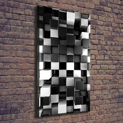 Quadro su tela canvas verticale Astrazione cubica