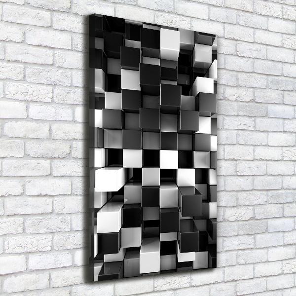 Quadro su tela canvas verticale Astrazione cubica