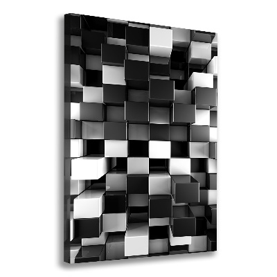 Quadro su tela canvas verticale Astrazione cubica
