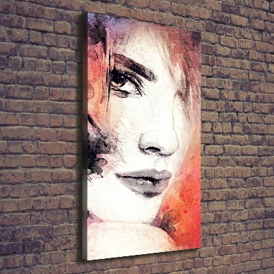 Quadro su tela canvas verticale Donna astratta