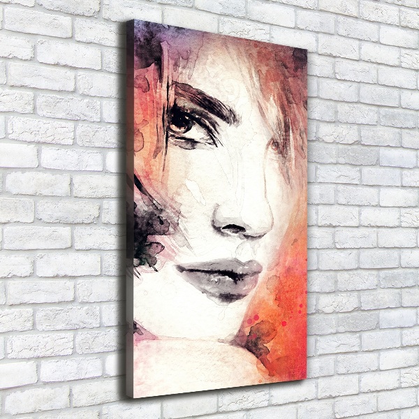 Quadro su tela canvas verticale Donna astratta