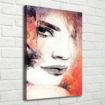 Quadro su tela canvas verticale Donna astratta