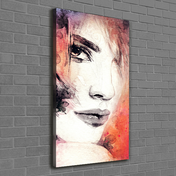 Quadro su tela canvas verticale Donna astratta
