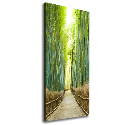 Quadro su tela canvas verticale Foresta di bambù