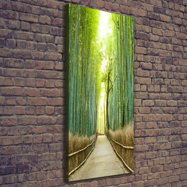 Quadro su tela canvas verticale Foresta di bambù