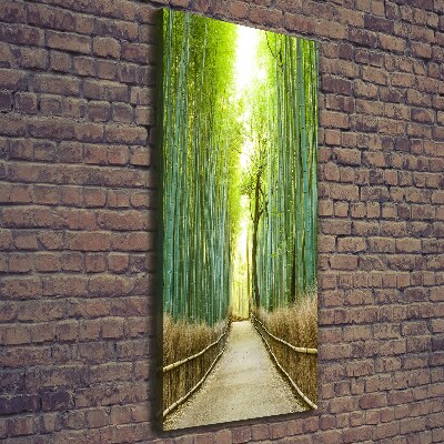 Quadro su tela canvas verticale Foresta di bambù