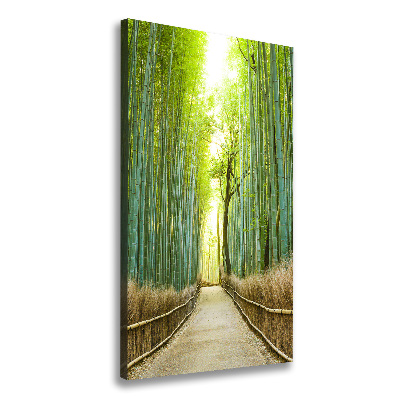 Quadro su tela canvas verticale Foresta di bambù