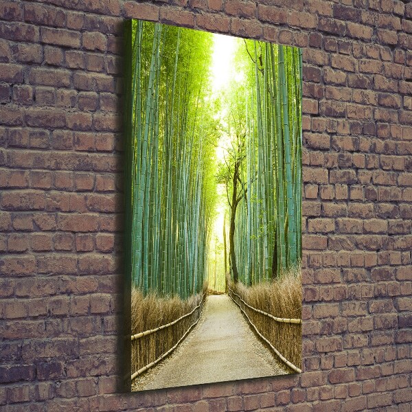 Quadro su tela canvas verticale Foresta di bambù
