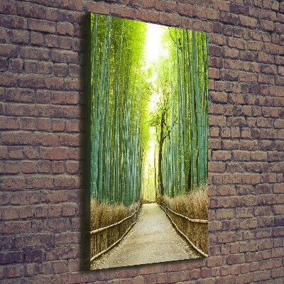 Quadro su tela canvas verticale Foresta di bambù