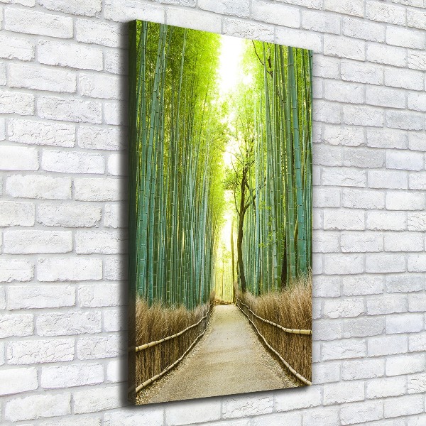Quadro su tela canvas verticale Foresta di bambù