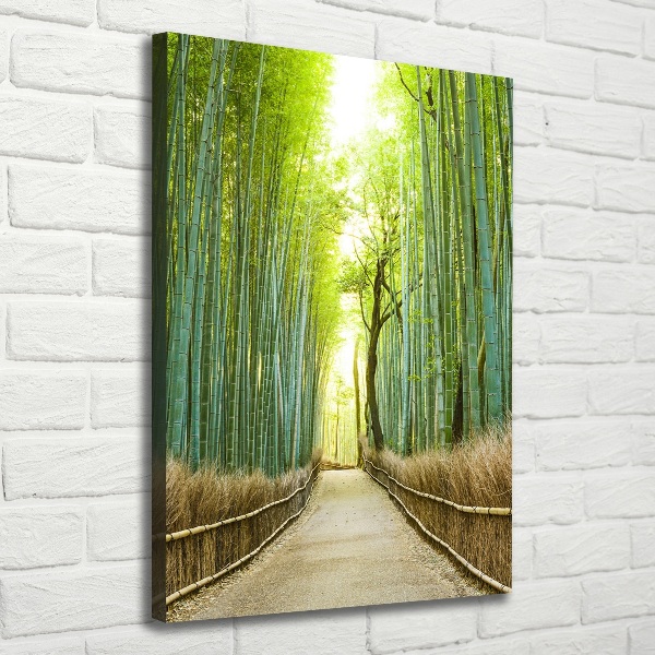 Quadro su tela canvas verticale Foresta di bambù