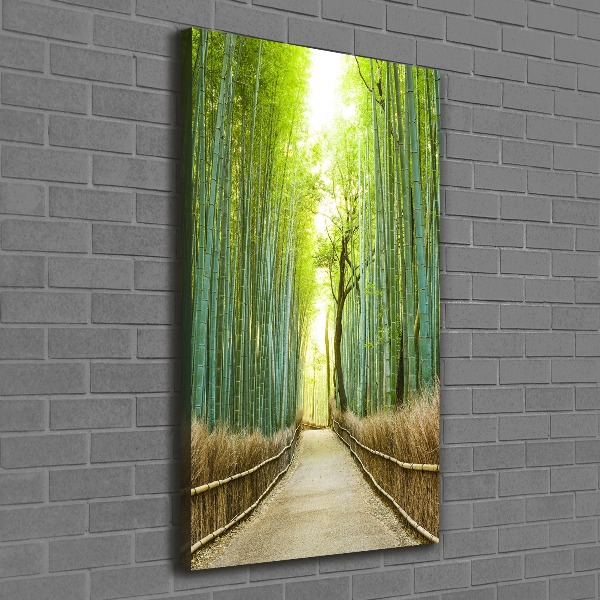 Quadro su tela canvas verticale Foresta di bambù