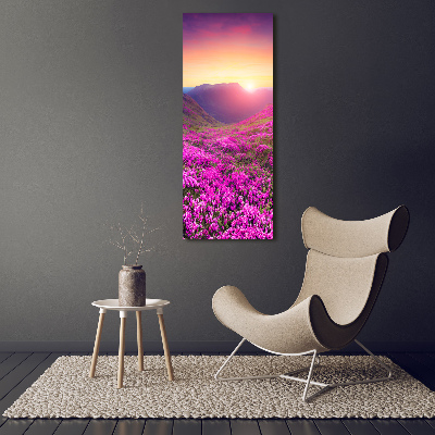 Quadro foto su tela verticale Montagne del rododendro