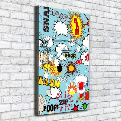 Stampa quadro su tela verticale Fumetti