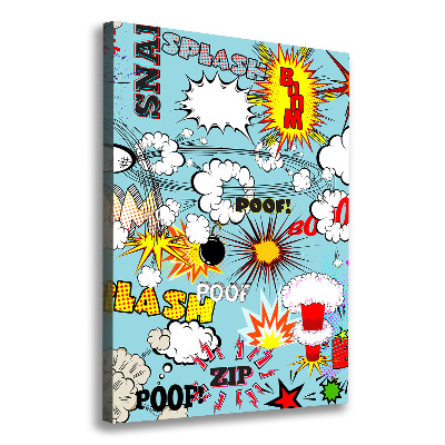 Stampa quadro su tela verticale Fumetti
