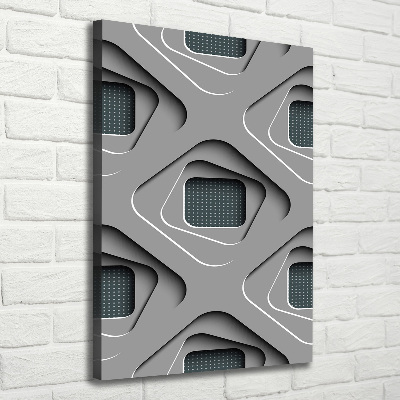 Quadro su tela canvas verticale Astrazione 3D