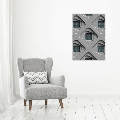 Quadro su tela canvas verticale Astrazione 3D