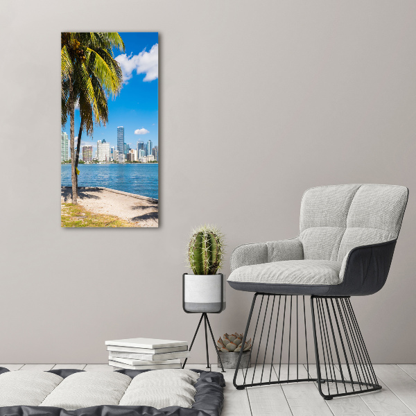 Quadro su tela canvas verticale Miami