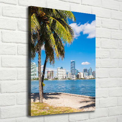 Quadro su tela canvas verticale Miami