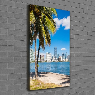 Quadro su tela canvas verticale Miami