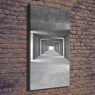 Quadro foto su tela verticale Tunnel in cemento