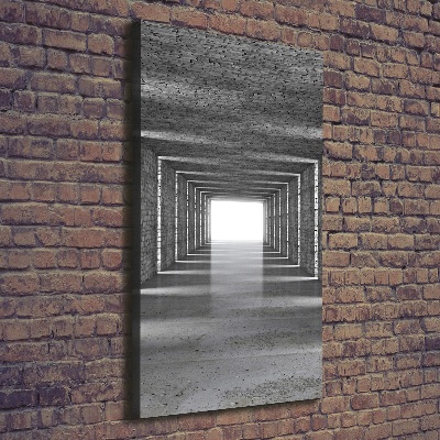 Quadro su tela canvas verticale Tunnel di mattoni