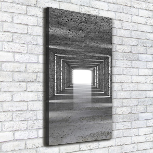 Quadro su tela canvas verticale Tunnel di mattoni