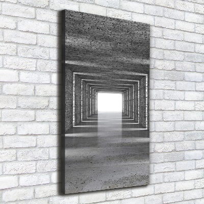 Quadro su tela canvas verticale Tunnel di mattoni