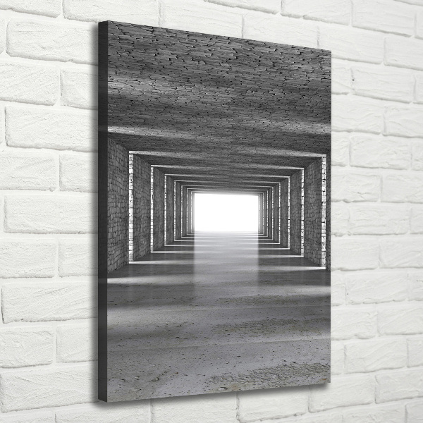 Quadro su tela canvas verticale Tunnel di mattoni
