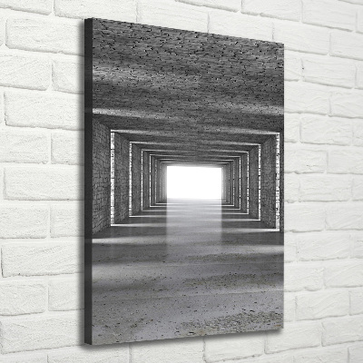 Quadro su tela canvas verticale Tunnel di mattoni