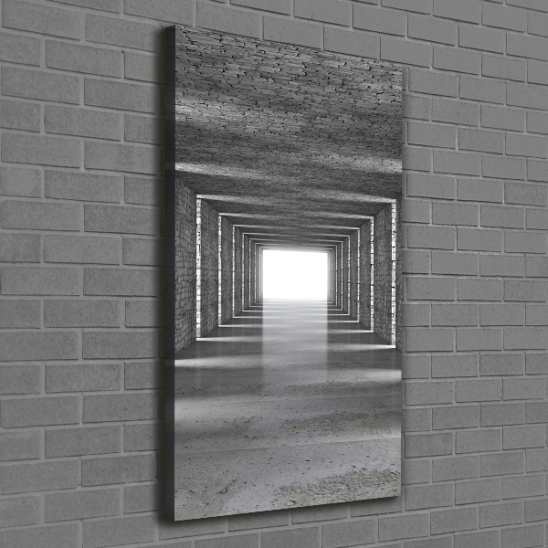 Quadro su tela canvas verticale Tunnel di mattoni