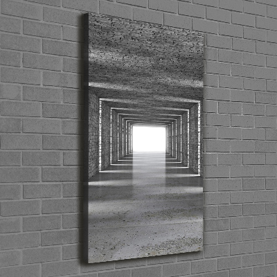 Quadro su tela canvas verticale Tunnel di mattoni