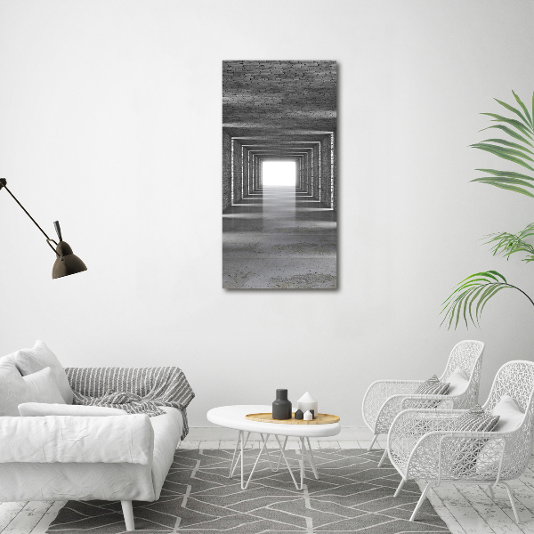 Quadro su tela canvas verticale Tunnel di mattoni