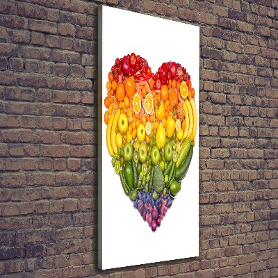 Quadro su tela canvas verticale Cuore di frutta