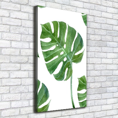 Quadro su tela canvas verticale Monstera