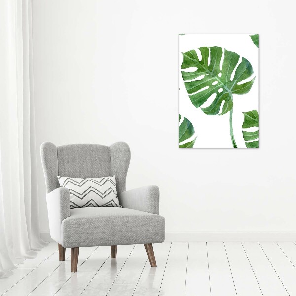 Quadro su tela canvas verticale Monstera