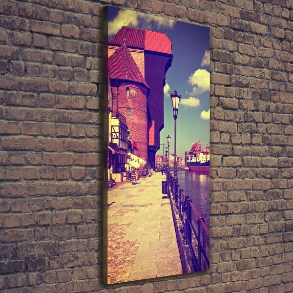 Stampa quadro su tela verticale Danzica, Polonia