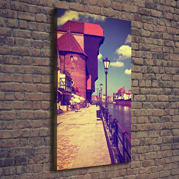 Stampa quadro su tela verticale Danzica, Polonia