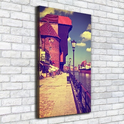 Stampa quadro su tela verticale Danzica, Polonia