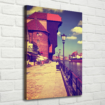 Stampa quadro su tela verticale Danzica, Polonia