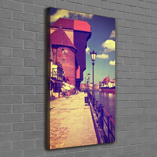 Stampa quadro su tela verticale Danzica, Polonia
