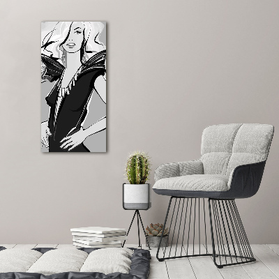 Quadro foto su tela verticale Illustrazione di moda