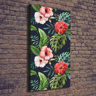 Quadro su tela canvas verticale Modello hawaiano