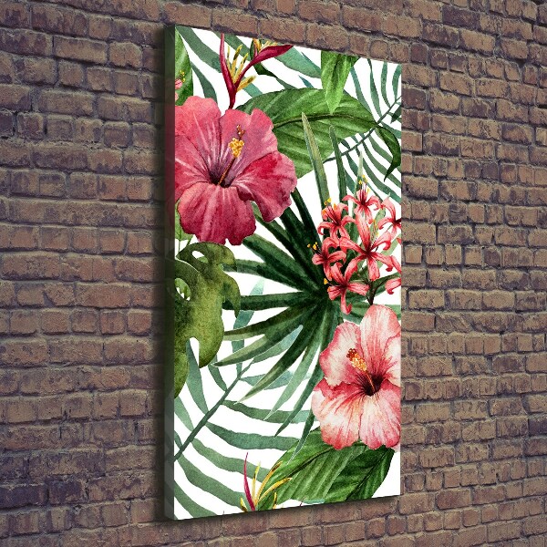 Quadro su tela canvas verticale Modello hawaiano